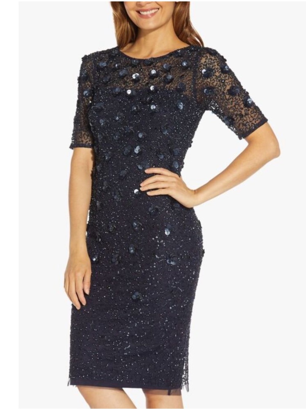 NWT Adrianna Papell Adrianna Papell Beaded Cocktail Dress Special Occasion Sz 14